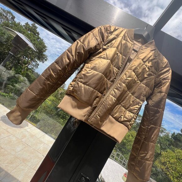 Reversible Lululemon Non-Stop Bomber Jacket brown/gold - Picture 5 of 9